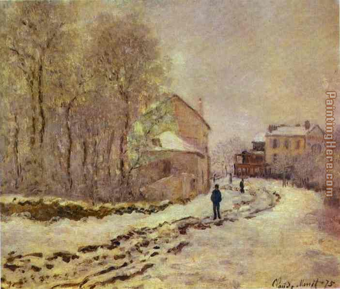 Snow at Argenteuil painting - Claude Monet Snow at Argenteuil art painting